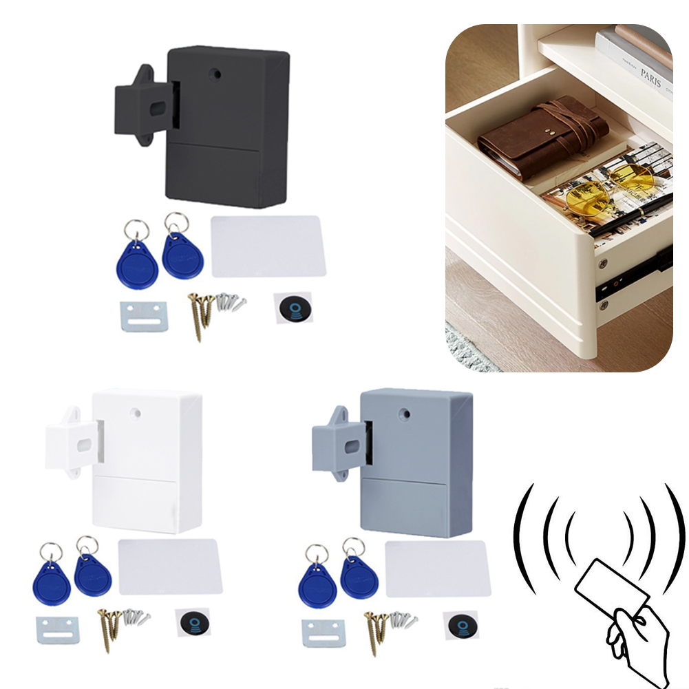 Diy Electronics Cabinet - Elektronisches RFID-Schrankschloss, elektronisches Schloss mit 2-Tasten-RFID-Schloss,
