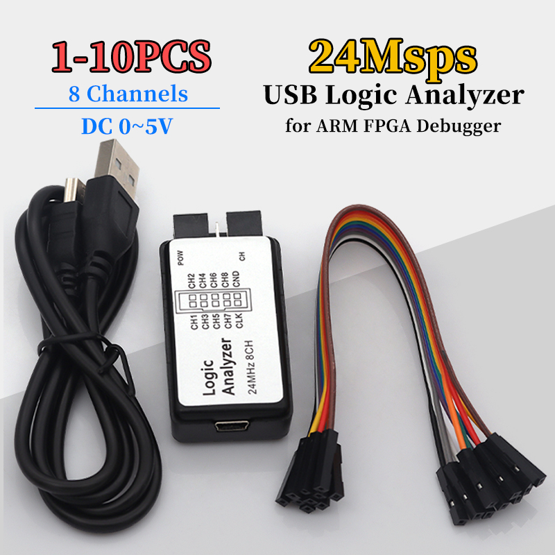 Logic Analyzer Usb - USB-Logikanalysator für Mikrocontroller, ARM-FPGA-Debugger, 8 Kanäle,