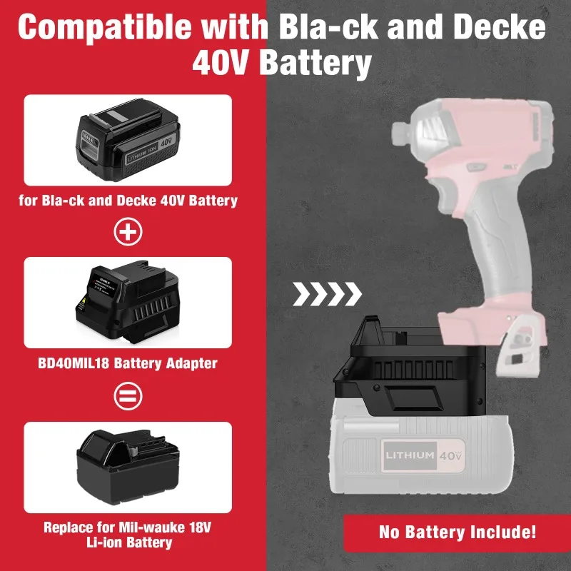BD40MIL18 Batterieadapter, gee – Black+Decker Tool Cordless Bewertung und Preis