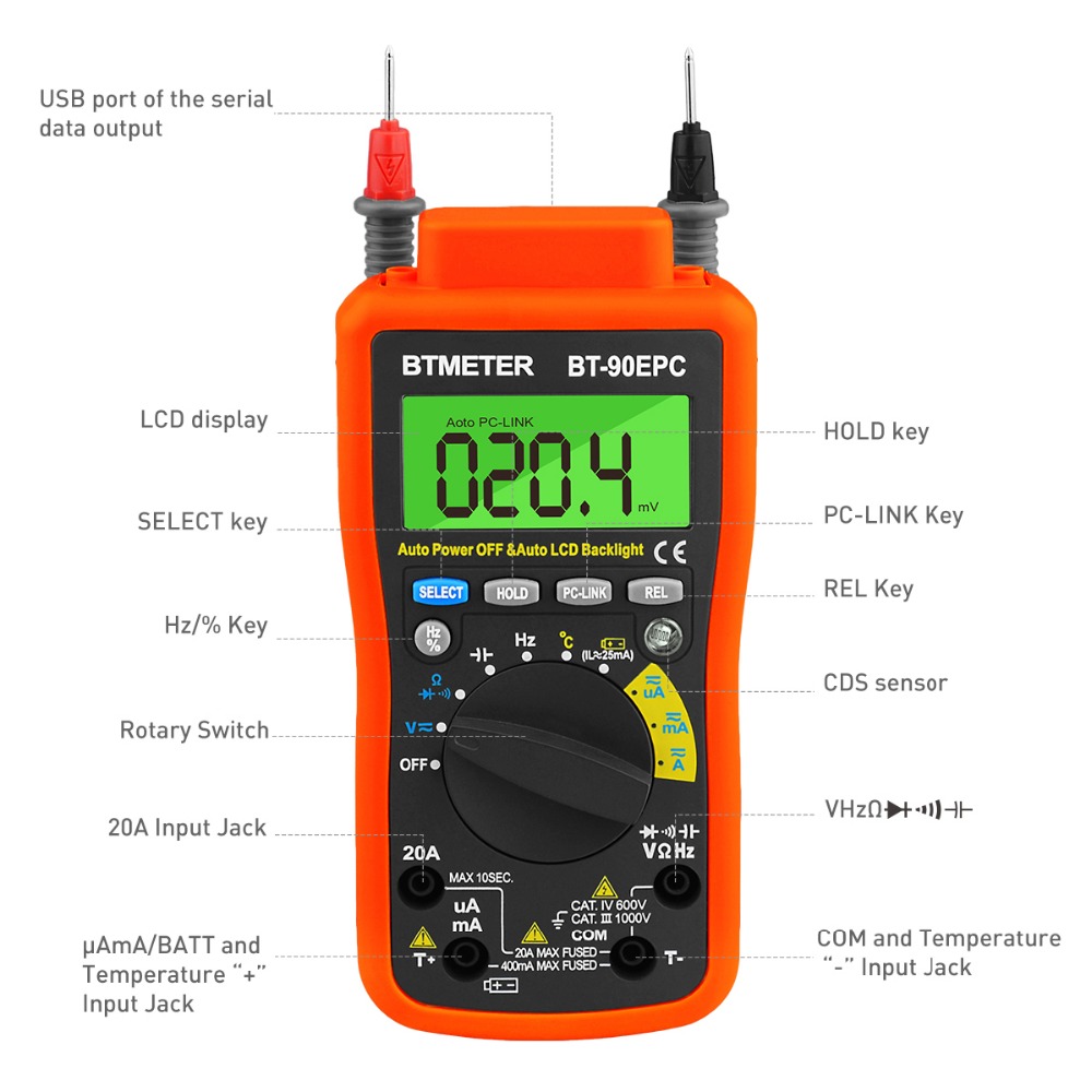 BT-90EPC Digital multimeter Au – Logic Analyzer Usb Bewertung und Preis