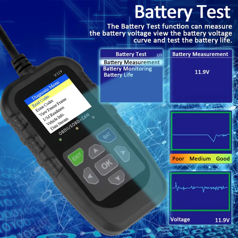 V119 OBD2 Scanner Codeleser US – Logic Analyzer Usb Bewertung und Preis