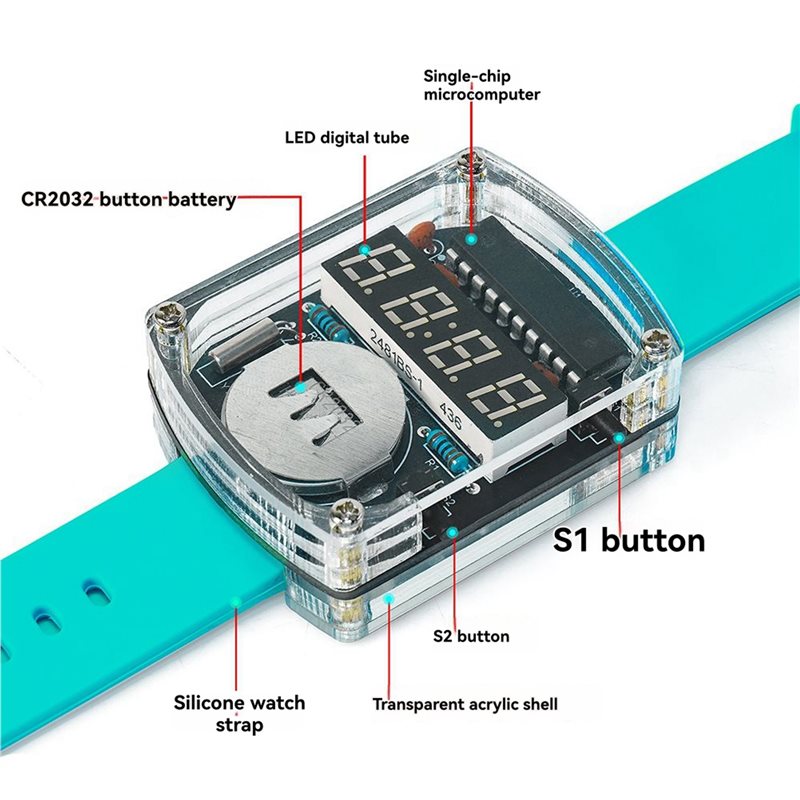 2X DIY-Uhr LED-Uhr Elektronik- – Diy Electronics Project Kit Bewertung und Preis
